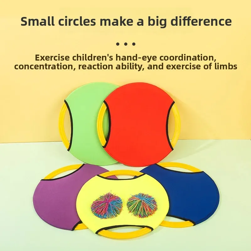 لعبة الفريسبي الدائرية المرنة للأطفال لعبة تفاعلية بين الوالدين والطفل رياض الأطفال لينة الفريسبي اصطياد الكرة معدات التدريب الموحدة