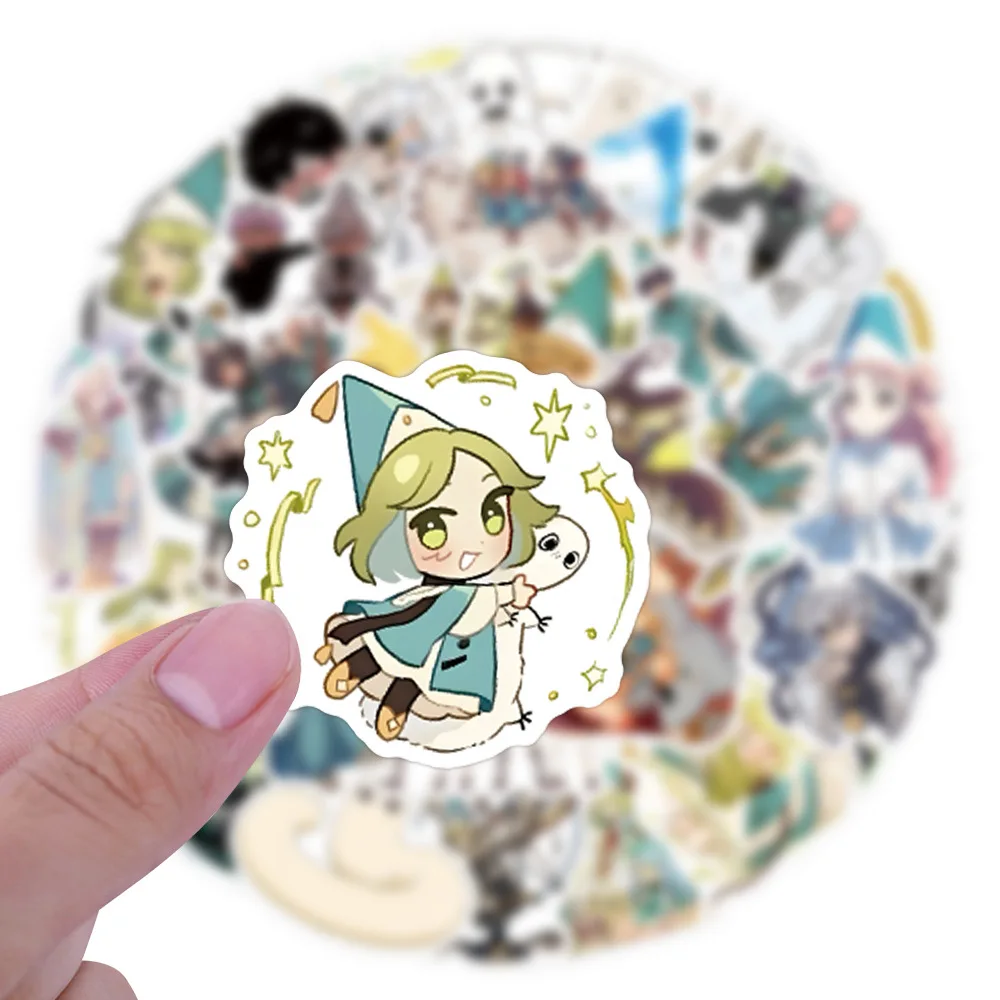 55PCS Anime Witch Hat Atelier Stickers Fantasy Wizard Character Decals Waterproof Stickers for Notebook Suitcase Skateboard  DIY