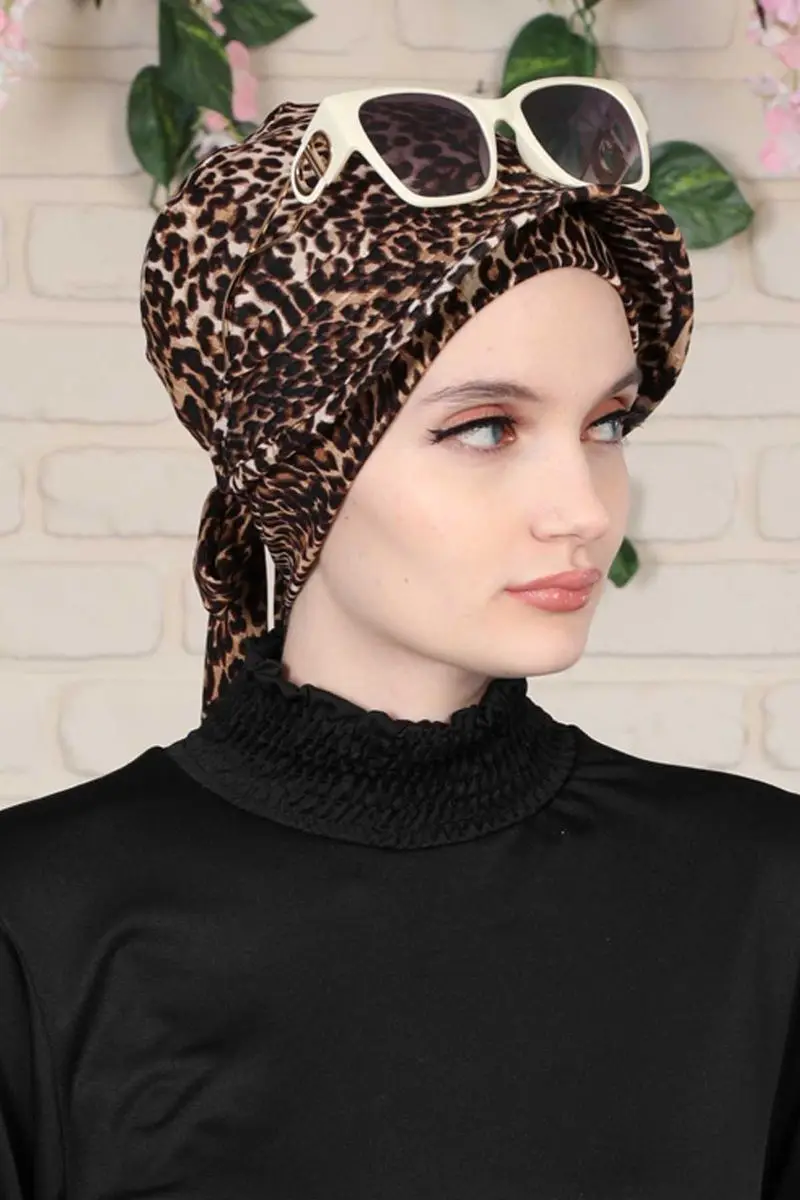 Motif léopard en os peigné