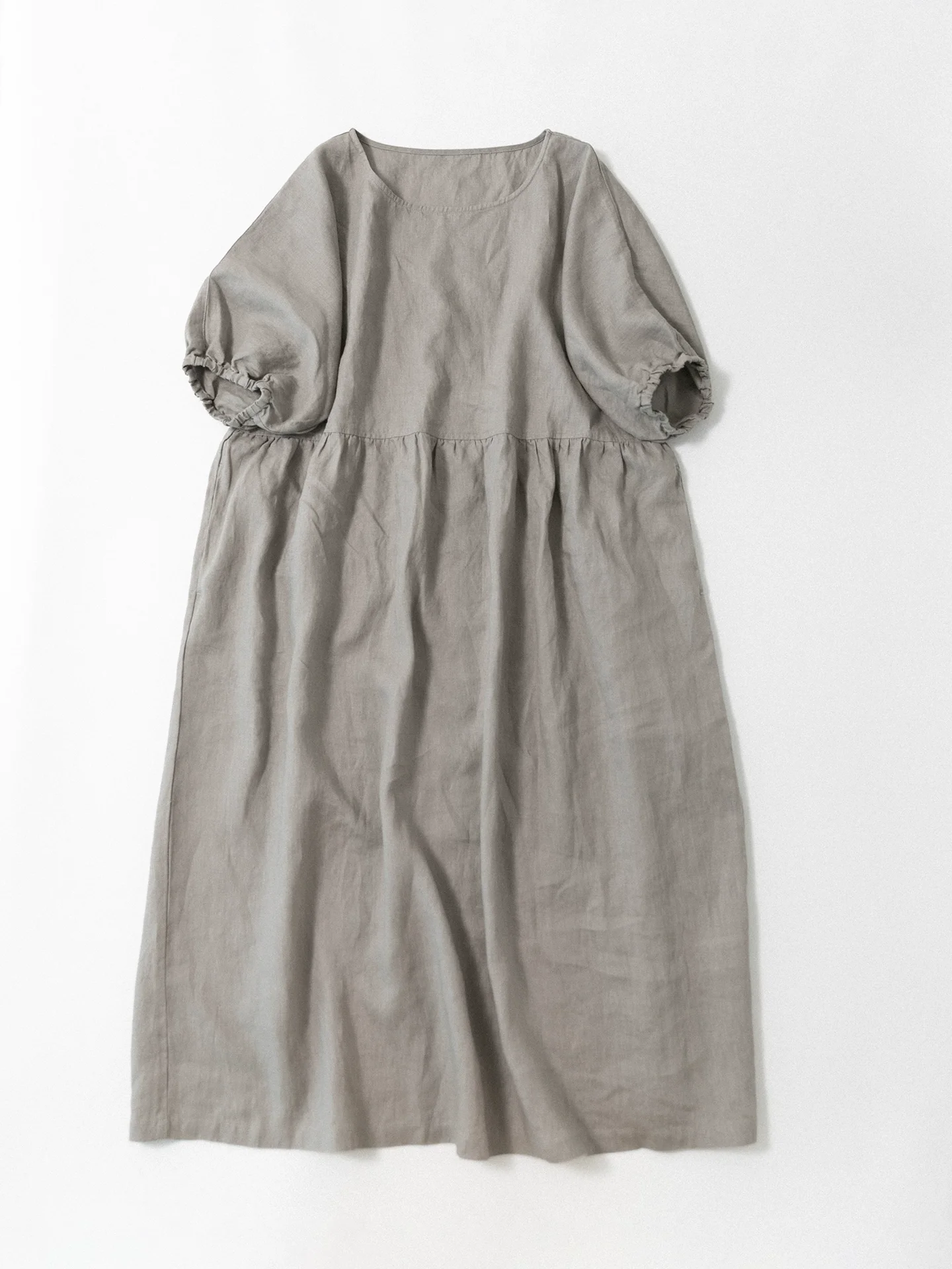 

114 см бюст/летние женские базовые свободные милые удобные натуральные дышащие тонкие 14*14 льняные длинные платья с круглым вырезом