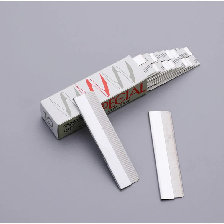 10 個の装飾眉毛刃ステンレス鋼眉毛カミソリナイフメイクアップアーティストカミソリ眉毛ナイフ美容ツール