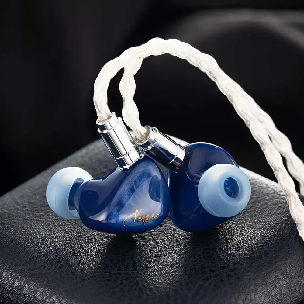 QoA Vesper 2 1DD + 1BA IEMs داخل الأذن السلكية HiFi سماعة DJ الموسيقى الرياضة الهجين سائق رصد سماعة 3.5 مللي متر 2Pin كابل مع 0.78 مللي متر