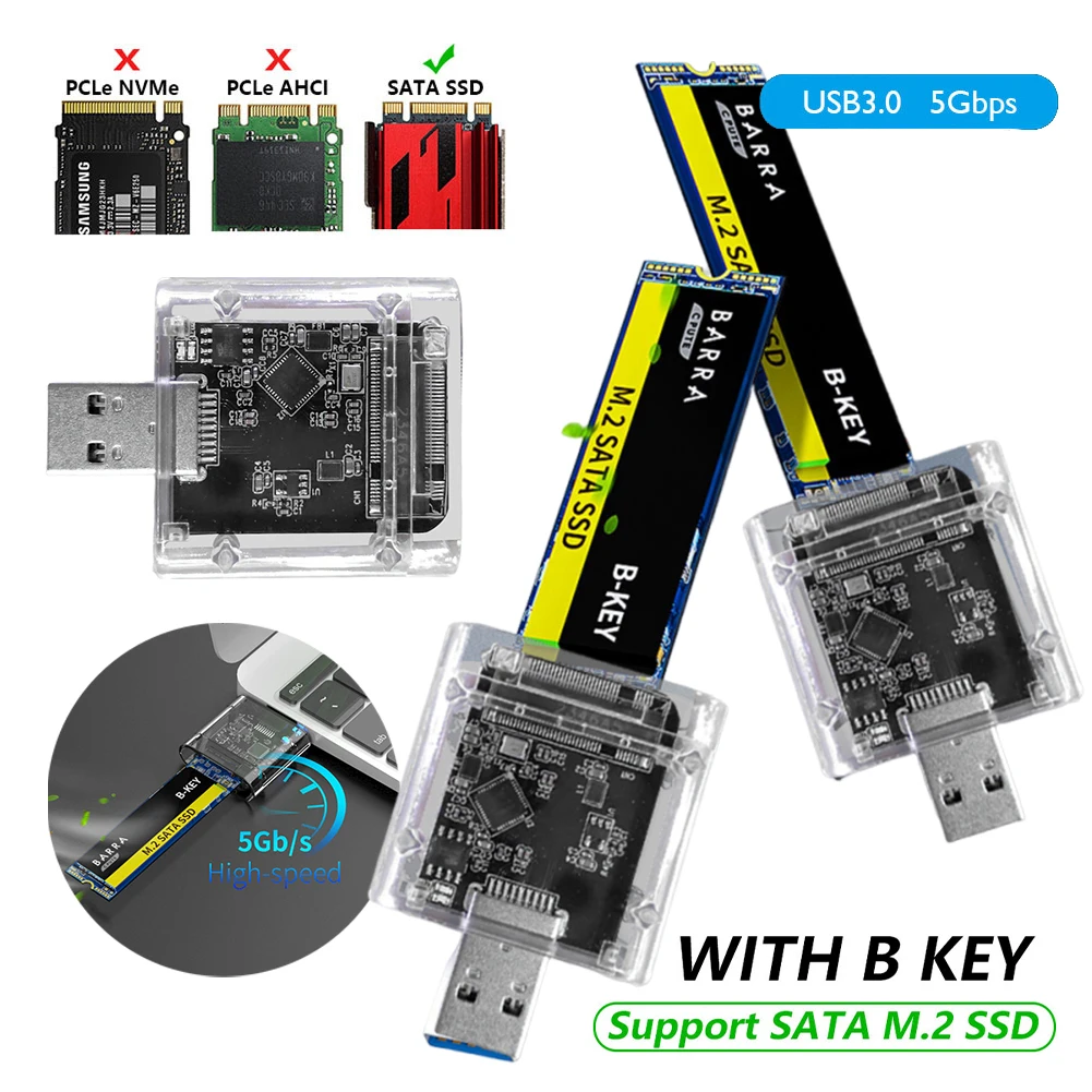 M2 SSD Case SATA Chassis High-Speed USB 3.0 Adapter 5Gbps Gen 1 SSD Disk Box External Closure Hard Disk for PC Hard External