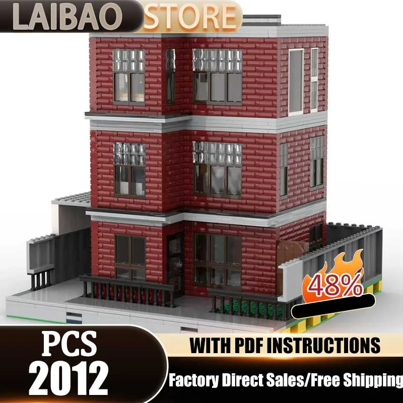 Klocki konstrukcyjne City Street View, modułowy model domu, technologia, modułowy prezent, zestawy do samodzielnego montażu, zabawki.