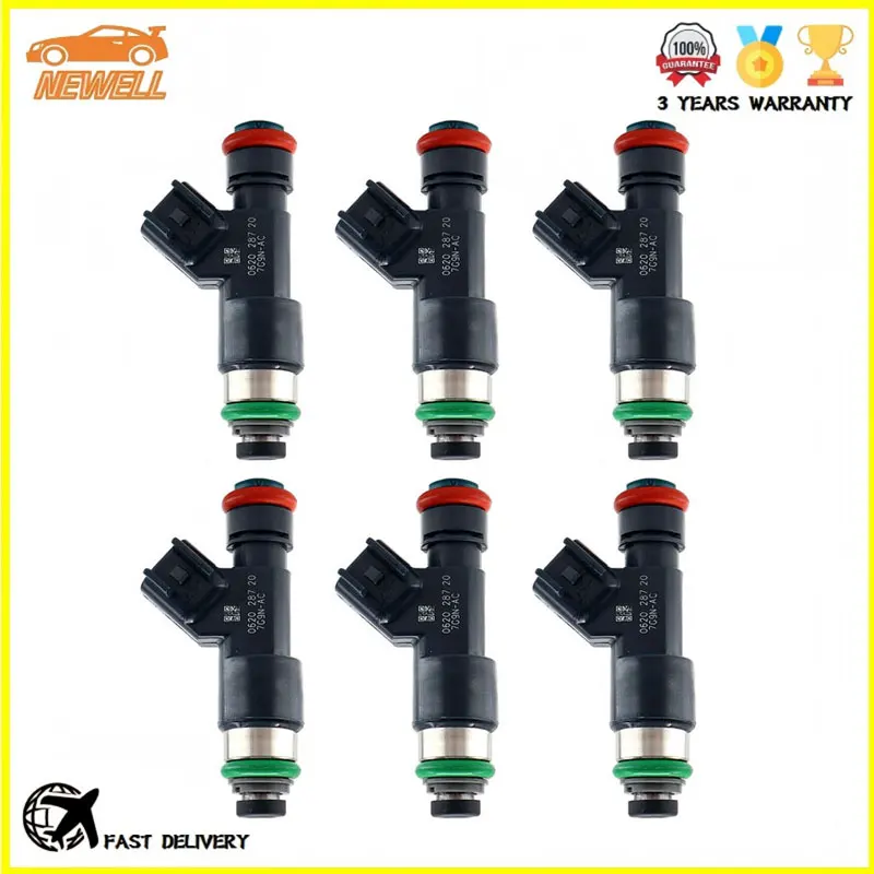 

6pcs 7G9N-AC 7G9N-9F593-AC FJ1095 30777502 852-12260 Fuel injector For Volvo S60 S80 V60 V70 XC60 XC70 V6 For Ford F-150 F250