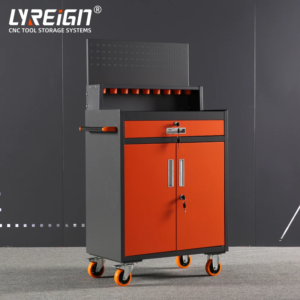 CNC Tool Cabinet steel Workshop tool cart with Drawerwith wheels Metal  Tool Cabinet Storage Box Cabinet Pegboard Chest