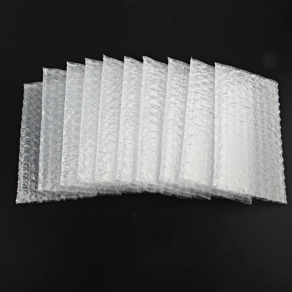 100 Pcs 9*17CM Bubble Wrap Pouch Shockproof Packaging Bag PE Clear Cushioning Foam Bags White Bubble Wrap Envelope Bag