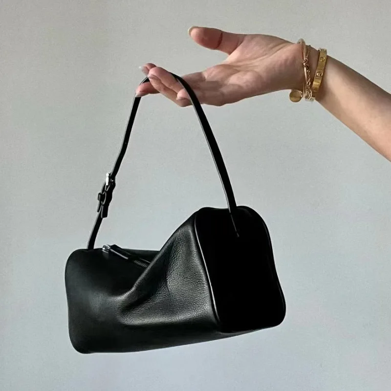 Portalápices de cuero para mujer, bolso cuadrado pequeño, suave, de ante, con diseño famoso, tendencia 2024