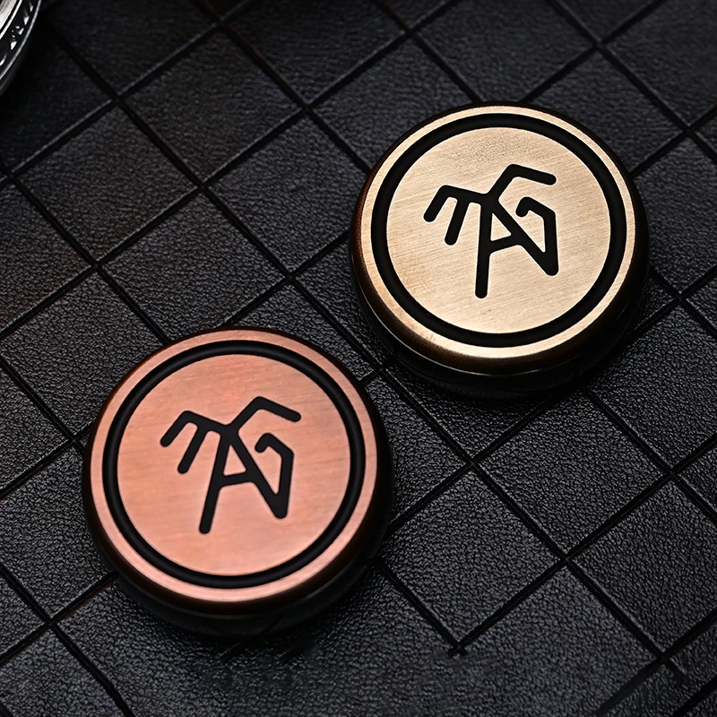 Game PaPa Coin EDC Mechanisch Metaal Vingertop Ratel Munt Zwart Technologie Decompressie Desktop Speelgoed Cadeau