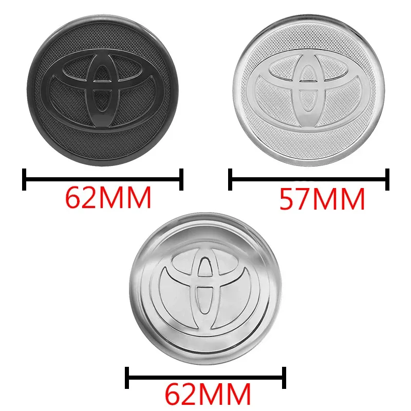 4 szt. 62mm 57mm Osłony Kołpaków Śrub Kół Samochodowych Akcesoria z Logo do Toyota Prado Yaris Hilux Verso Fortuner Supra Corolla Camry