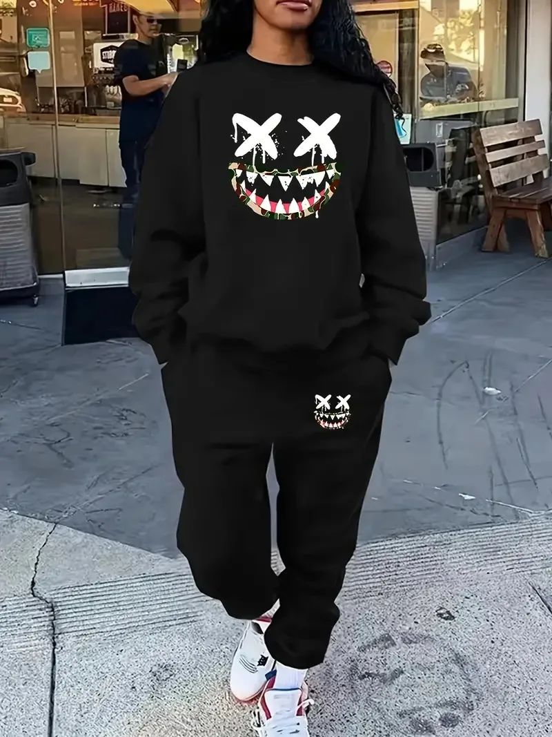 

Черная серия, новинка, толстовка с круглым вырезом, Модные осенние повседневные брюки, комплект из двух предметов, оптовая продажа 1 + ML1