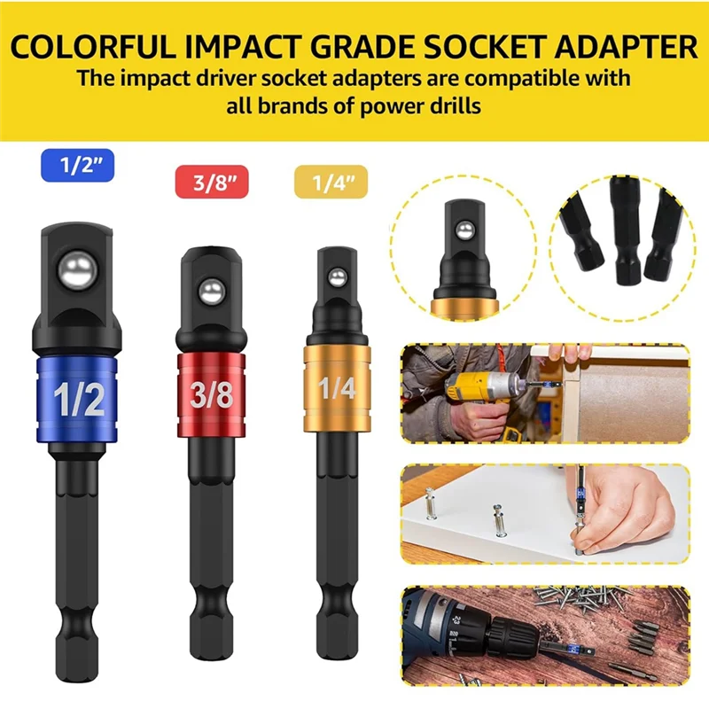 AB08-30Pcs طقم تمديد لقمة مثقاب مرنة، مرفق مثقاب الزاوية اليمنى، محول مقبس قابل للدوران، لقمة مثقاب موسع قابلة للانحناء