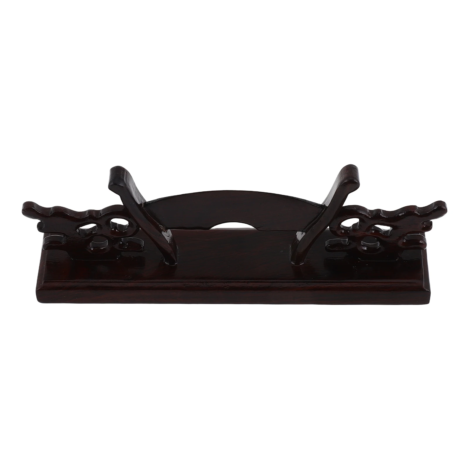 

Hand Stand Wooden Holder Foldable Fans Decorative Showcase Solid Wood Base Portable Design Storage Organizer