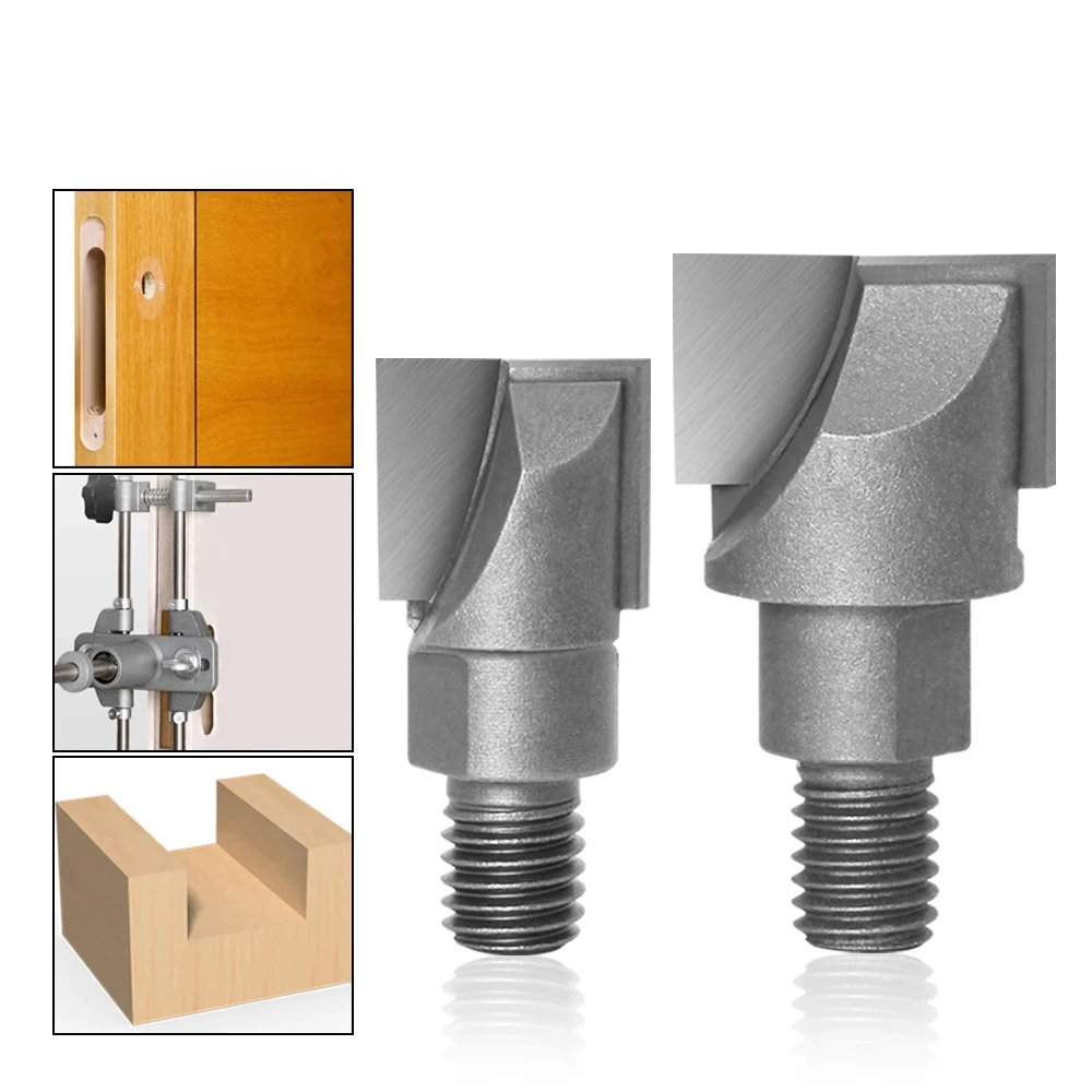 

1pcs 10MM Shank CNC Cleaning bottom router bit Woodworking Tools two Screw thread cutter lock milling cutter