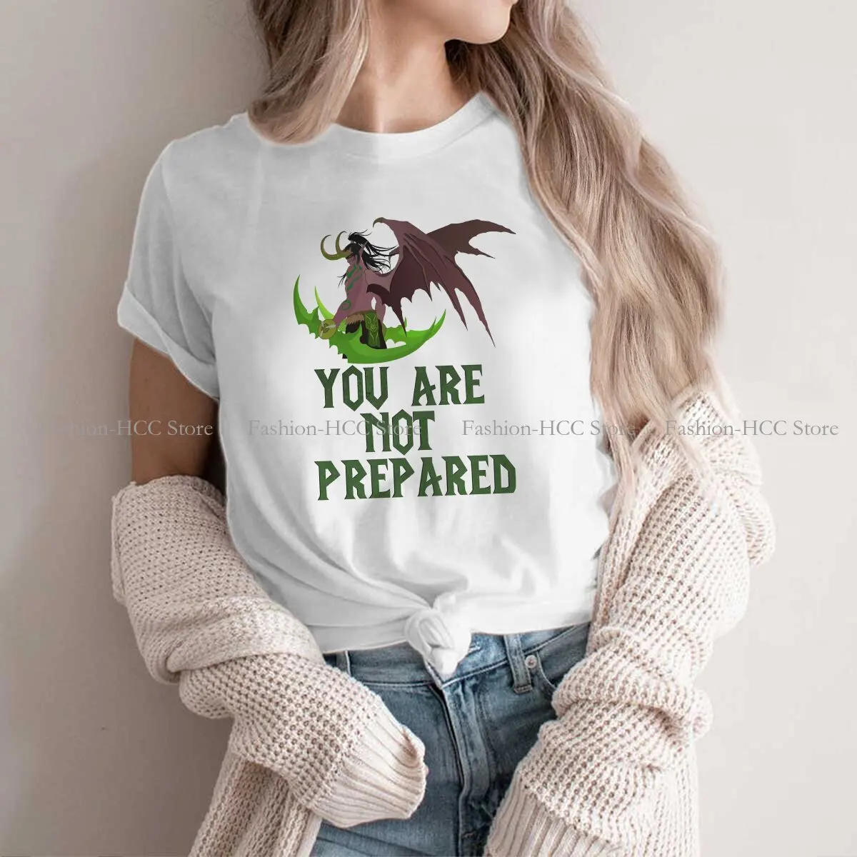 Illidan Stormrage Casual Polyester TShirt World of Warcraft Printing Tops Leisure T Shirt Female Tee