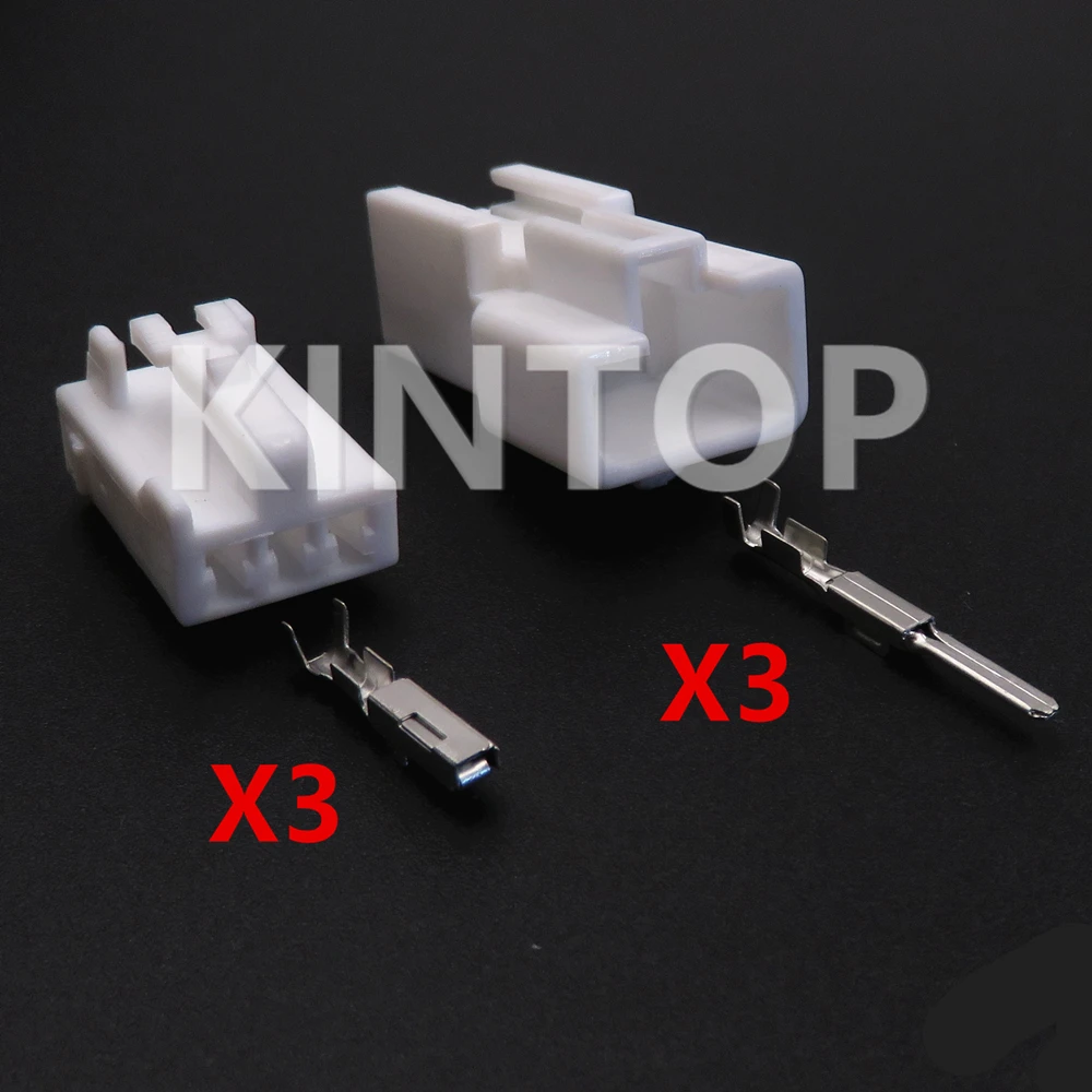 1 Set 3 Pins Auto Reading Lamp Male Plug Female Socket With Wires AC Assembly 7282-1030 6520-0577 Car Unsealed Wire Connector - Image 2
