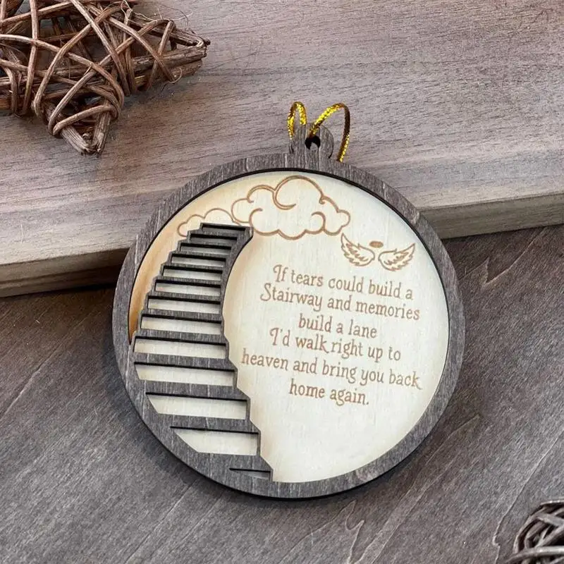 Memorial Christmas Ornament Memorial Remembrance Lost Loved Ones Staircase To Heaven Meaningful Sign For Christmas Tree Gifts