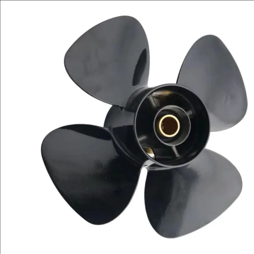 

4-лопастной алюминиевый гребной винт Captain 10x5/7/9 для лодок, подходит для подвесных моторов Tohatsu 25HP 30HP MFS25B MFS30B, 10-зубчатый шлиц, правый вращение (RH)