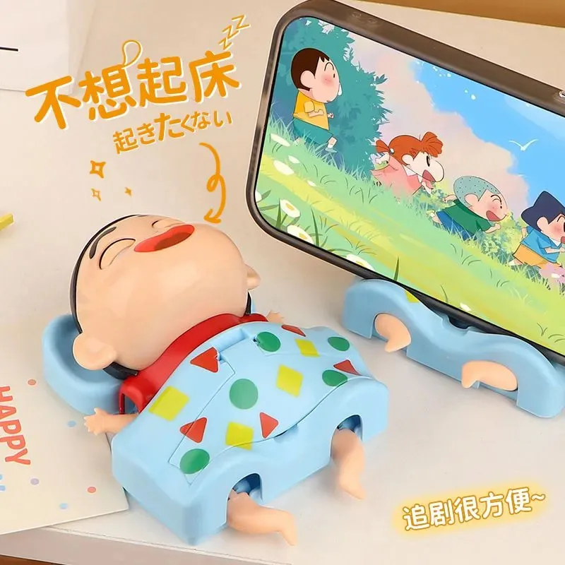 

Kawaii Crayon Shin-chan Keychain Anime Cartoon Cute Multifunctional Phone Holder Cartoon Doll Bag Car Pendant Girl's Gifts Toys