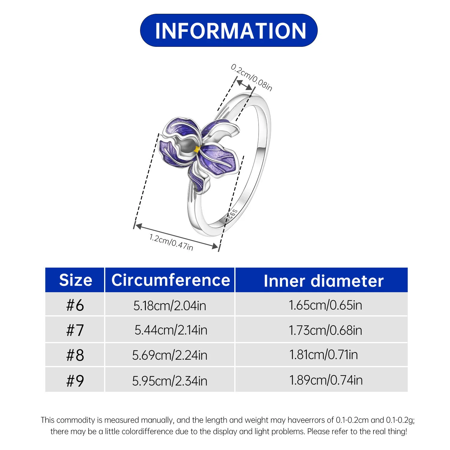 CYMYSS 2025 جديد S925 فضة أرجواني زهرة خاتم غرامة مجوهرات هدايا المرأة حفل زفاف مغلق الرقبة #3