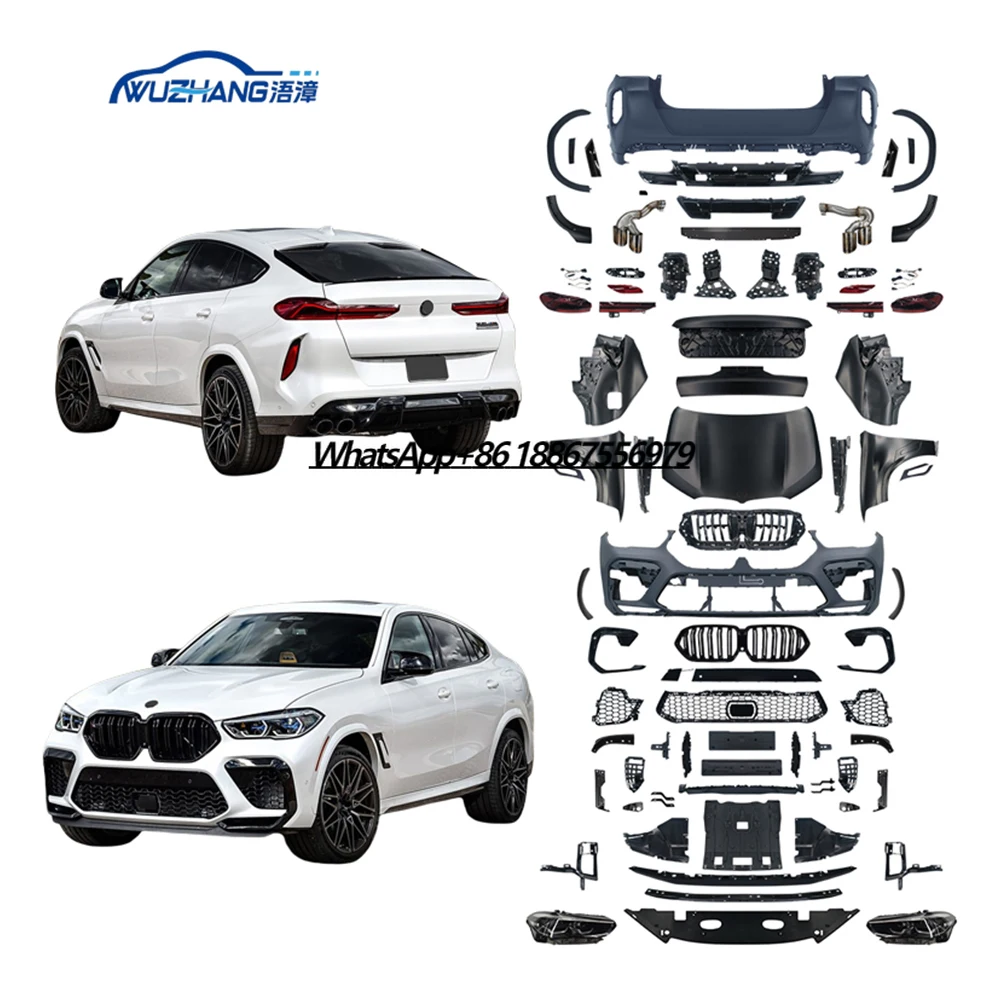

Wholesale Car Bumper for BMW X6 Series 08-14 E71 Upgraded to 20-22 G06 X6M Sport Body Kit Rear Bumper Side Skirts Front Bumper
