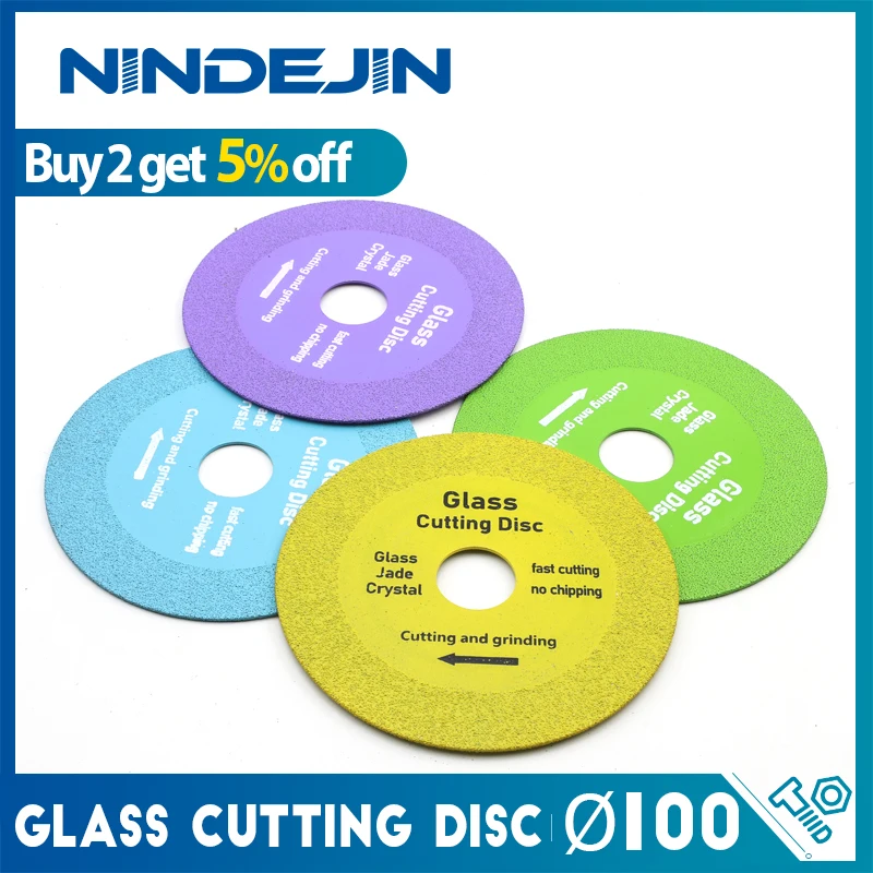 Grinding 1pc Glass Blade Glass Disc NINDEJIN 115mm Cutting