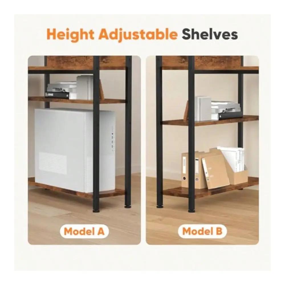 

Shaped Desk Corner Computer Table 47 Inch LShaped Gaming Desks With Storage Shelf Reversible Wood Tables With Side Bag Adjustab