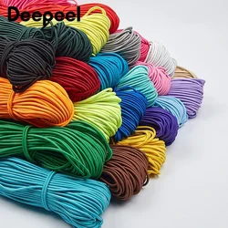 10/20/50M Deepeel 2.5mm Colorful Elastic Rope Polyester Round Rubber Elastics Cord Shoes Hair Band Ribbon DIY Sewing Accessories