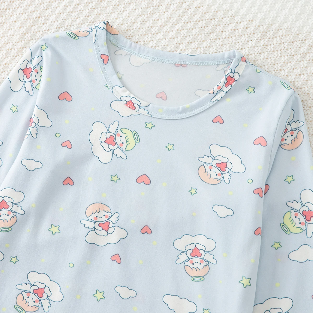 2-teiliges Herbst-Set für Kinder, bestehend aus einer langärmligen Hose mit niedlichem Cartoon-Motiv, für Jungen und Mädchen, bequem und vielseitig einsetzbar als Freizeitkleidung für zu Hause. – Detail 20