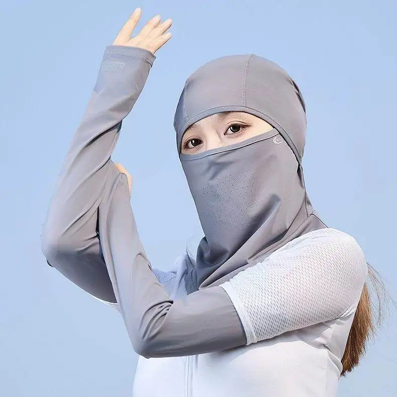 ice-silk-sun-protection-hat-women's-summer-outdoor-cycling-face-protection-uv-protection-breathable-thin-ne-cover-headwear