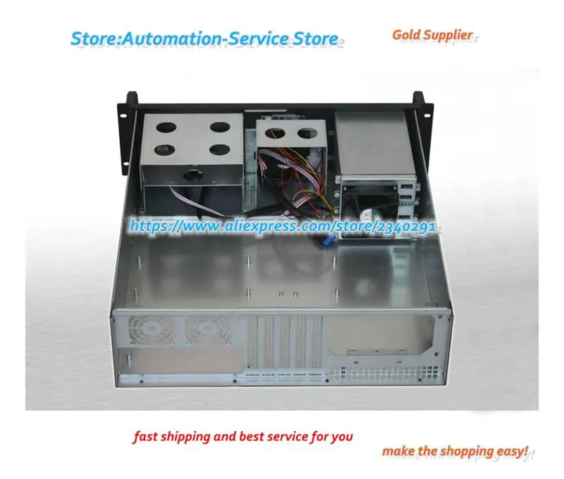 Chasis de servidor de control industrial 3U compatible con tamaño de PC enchufe caliente LCD monitoreo en tiempo real USB3.0