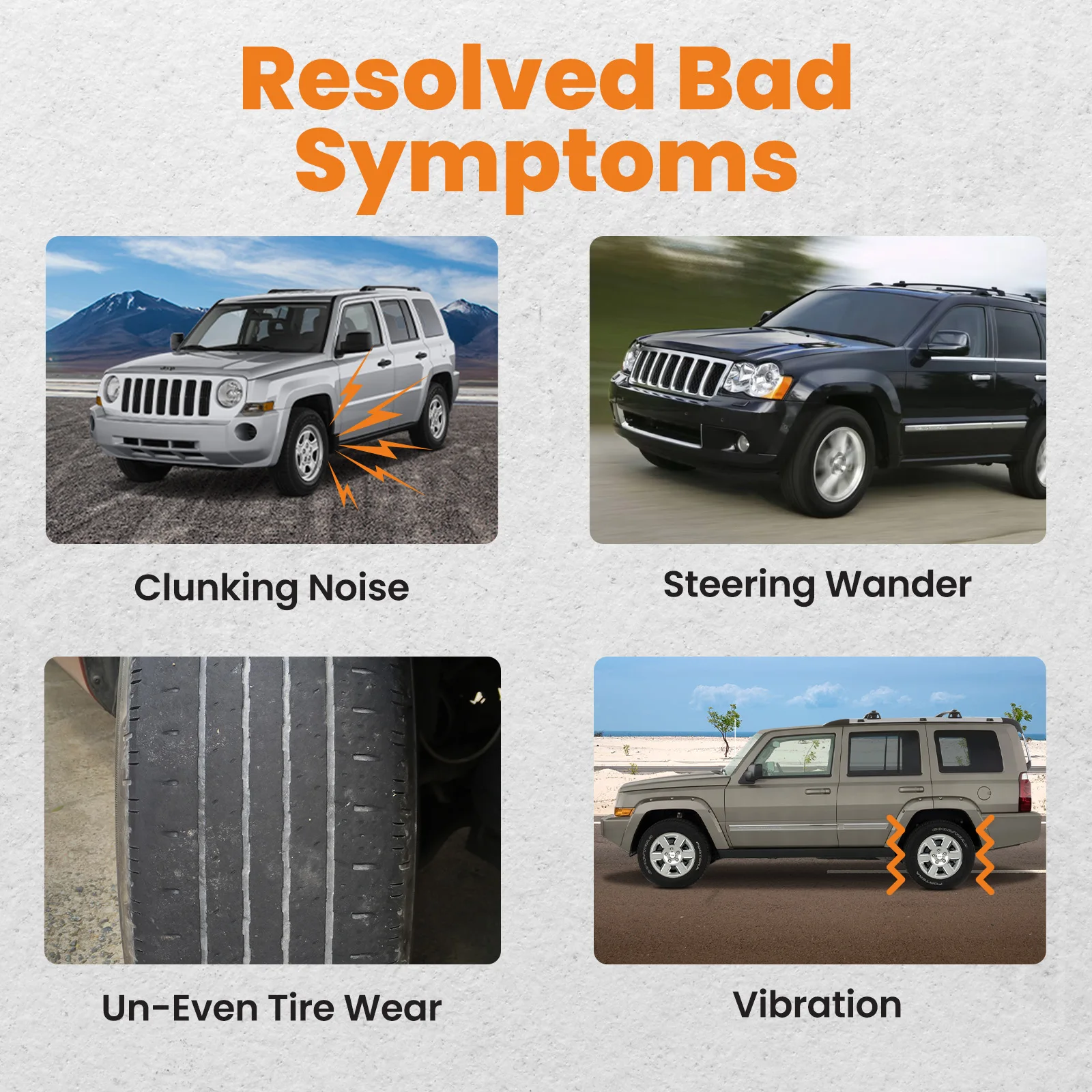 2x Braccio di controllo anteriore inferiore con coppia di giunti sferici per camioncino Ford F150 2004-2008 4L3Z3078CA