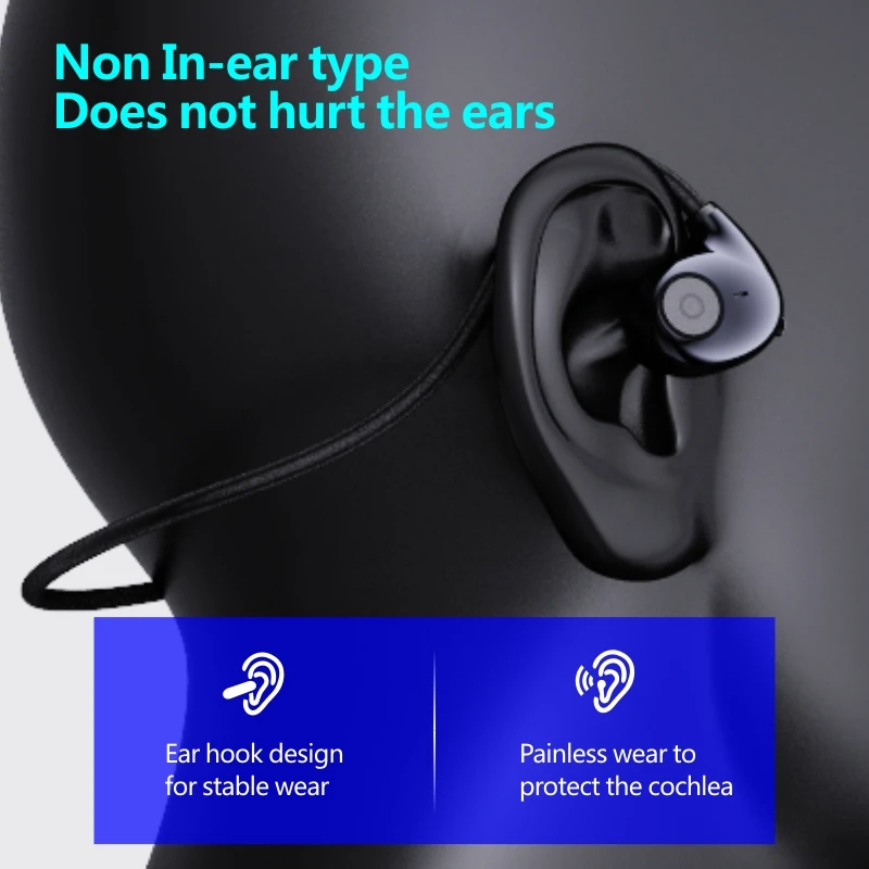 Smarthink Bone Conduction Earphone TWS Fone Bluetooth Wireless Headphone Driving Cycling Earbuds Sports Running Headset