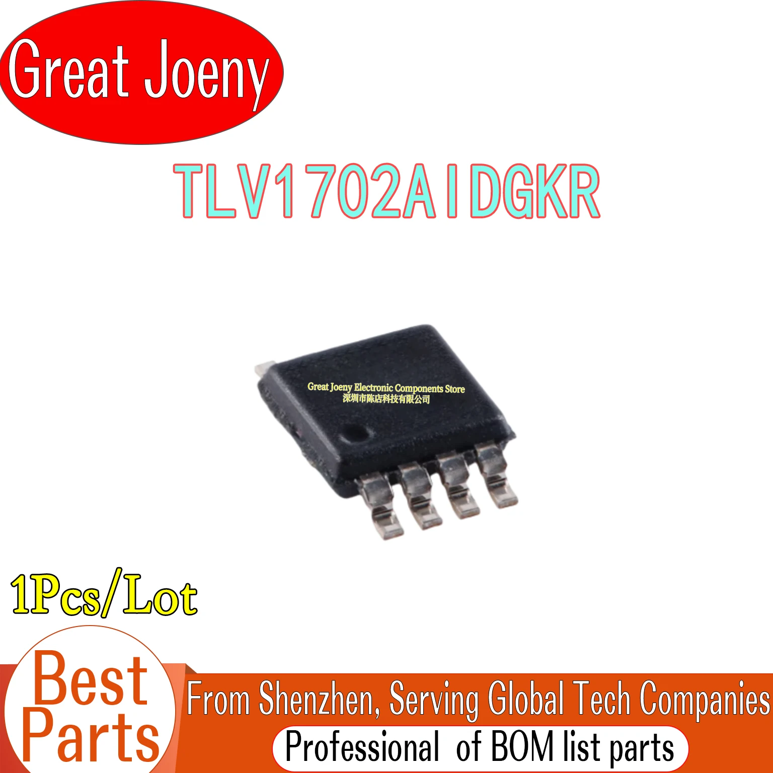 

100% New Original 1702 TLV1702AIDGKR TLV1702 IC Chipset VSSOP-8