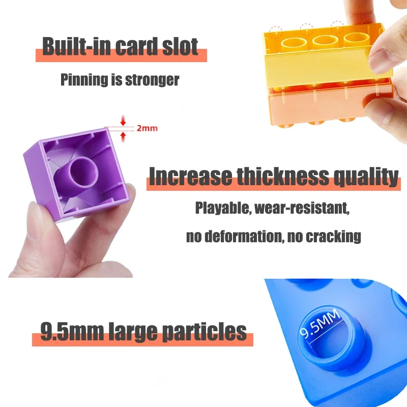 500g/bag DIY Big Size Creative Building Blocks Set Colorful Classic Basic Compatible With Duplo Kid Educational Toy For Children