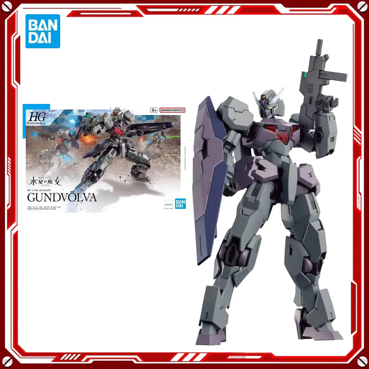 

Bandai Genuine Gundam Anime Model Kits Gundvolva Toys HG TWFM 1/144 Action Figure Assembly Model Gift for Kids School present
