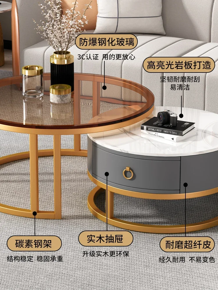 

Круглый бытовой светильник в стиле рок-борд, роскошный, современный стиль, минималистичный итальянский журнальный столик, столик