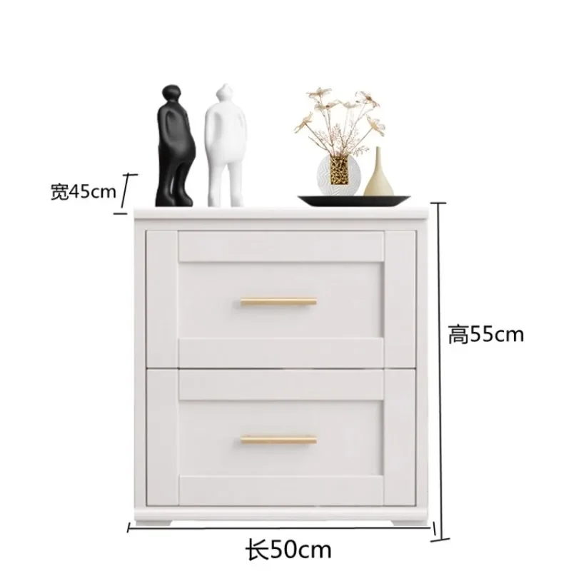American solid wood chest of drawers, bedroom light luxury six-bucket cabinet, living room white TV locker, simple seven-bucket