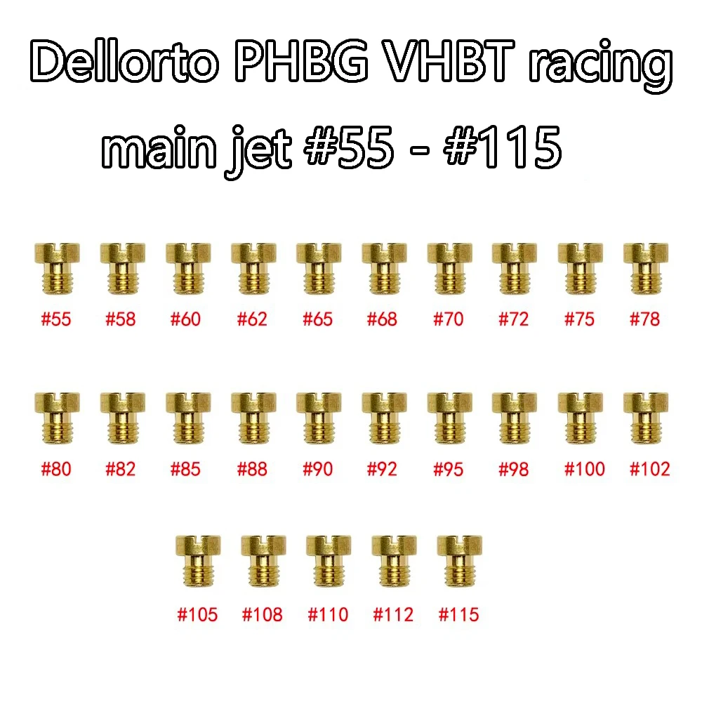 

Carburetor Main Jet M5/M6 5/6mm 55-115 For Dellorto PHNL/PHVA/PHBH/PHBL/PHBN/PHVB/PHBG OKO/PWM/PWK CVK PZ27/30 Injector Nozzle