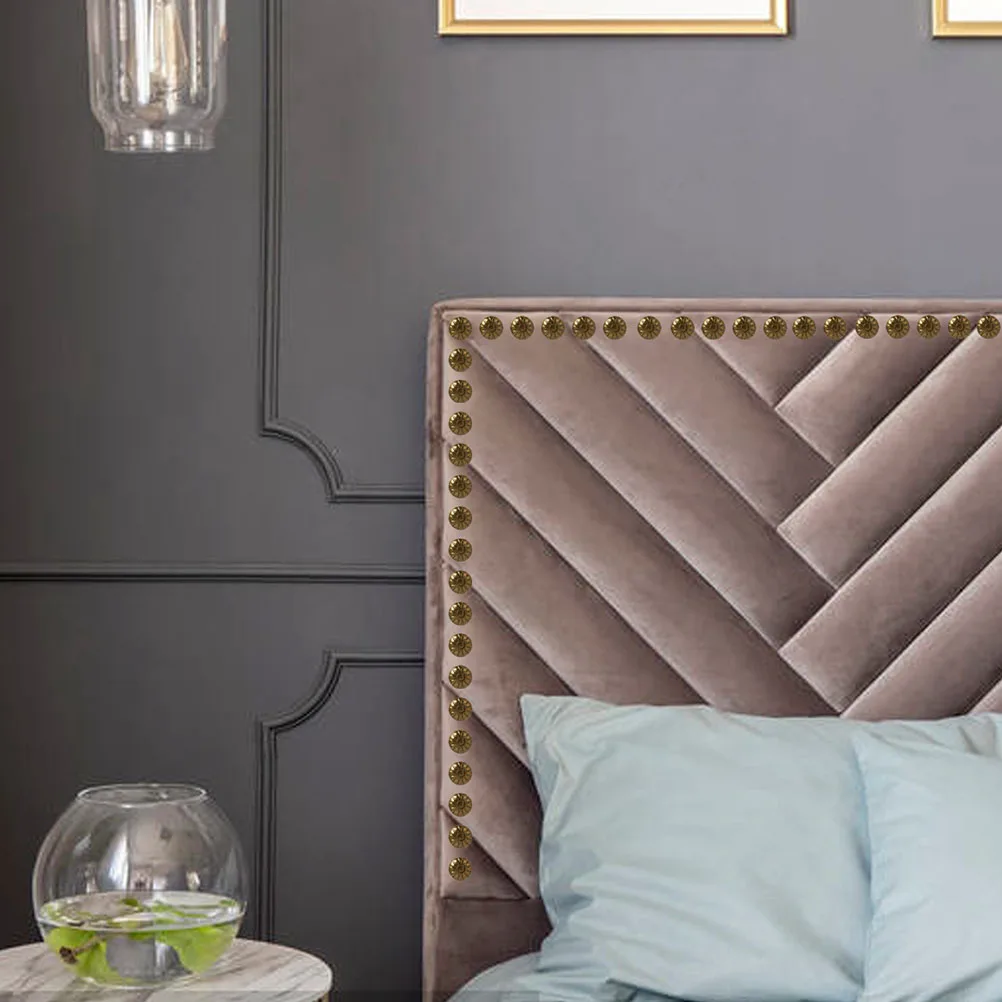 200 шт., круглые гвозди для обивки в винтажном стиле, мебельные гвозди, диван, стул, кровать, декоративные булавки, обивочные гвозди