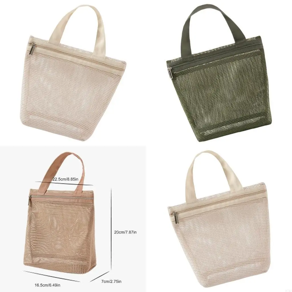 97BE حقيبة أمي حقيبة حفاضات حقيبة يد شبكية ناعمة متعددة الوظائف حقيبة سفر خارجية مجوفة حقيبة تخزين منظمة #1