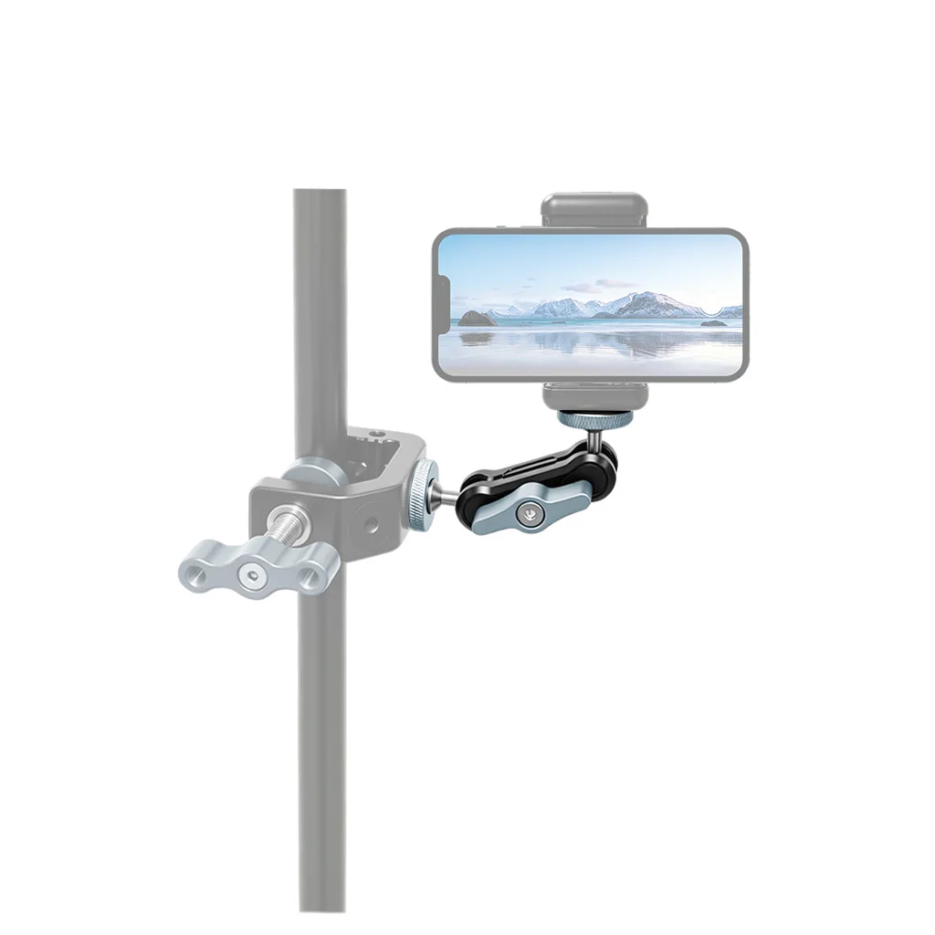 Magic Arm 92-103MM Dual 1/4" Schraube 360° ° Kugelkopf Verstellbarer Gelenkarm für Kamerakäfig Gimbal Stativ Monitor Mikrofon – Detail 25
