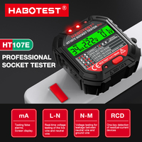 HABOTEST HT107 Socket Tester Pro Voltage Test RCD 5/30mA Plug Tester Ground Zero Line Plug Polarity Phase Check Novelty tool