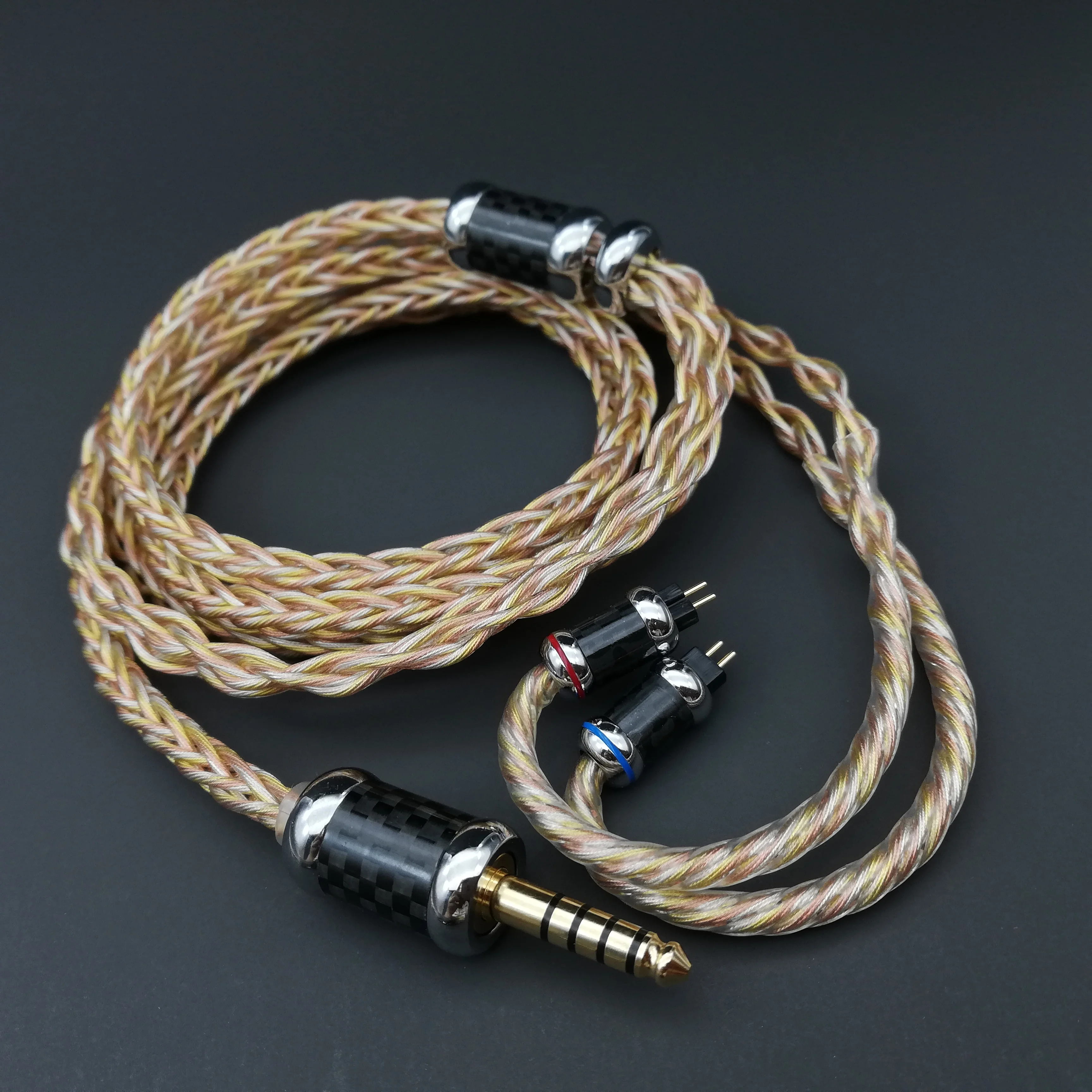 

Hiclass 12 Strand single crystal copper plated 24K gold earphone cable 2-pin 0.78 or MMCX cable suitable for HiFi/Fio/Iem