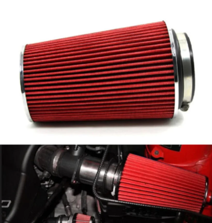 

Universal 3 Inch 76 mm Cold Air Intake Clamp-On Sports Air Filter High Performance Washable Car Professional Spare Parts