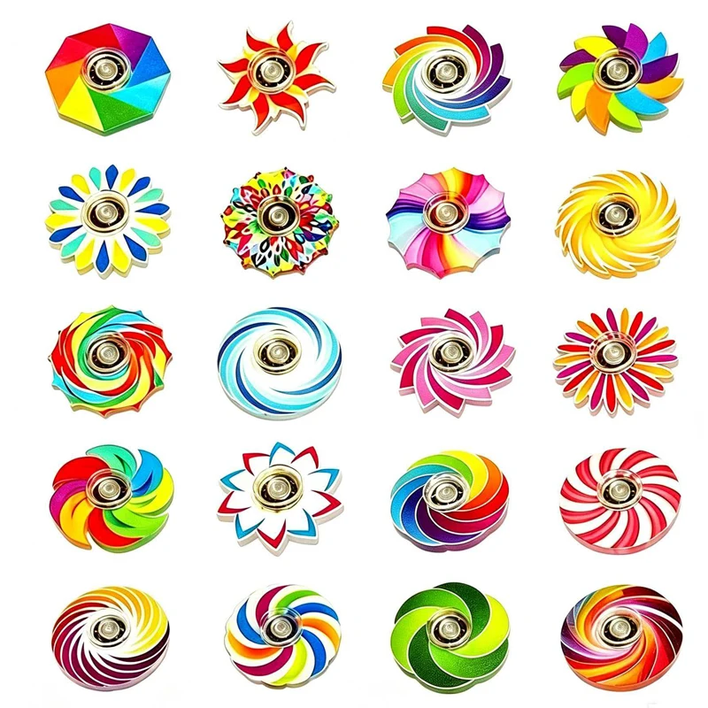 50-10PCS Mini Fidget Spinners Bulk Party Favors Classroom Prizes Anxiety ADD OCD Stress Relief Sensory Toys for Kids Boys Girls - view 5