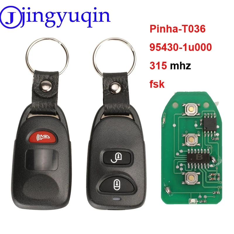 

jingyuqin Car Remote Control Key Fob 2+1 3 Buttons 315MHz for Hyundai Tucson Santa Fe 2005-2009