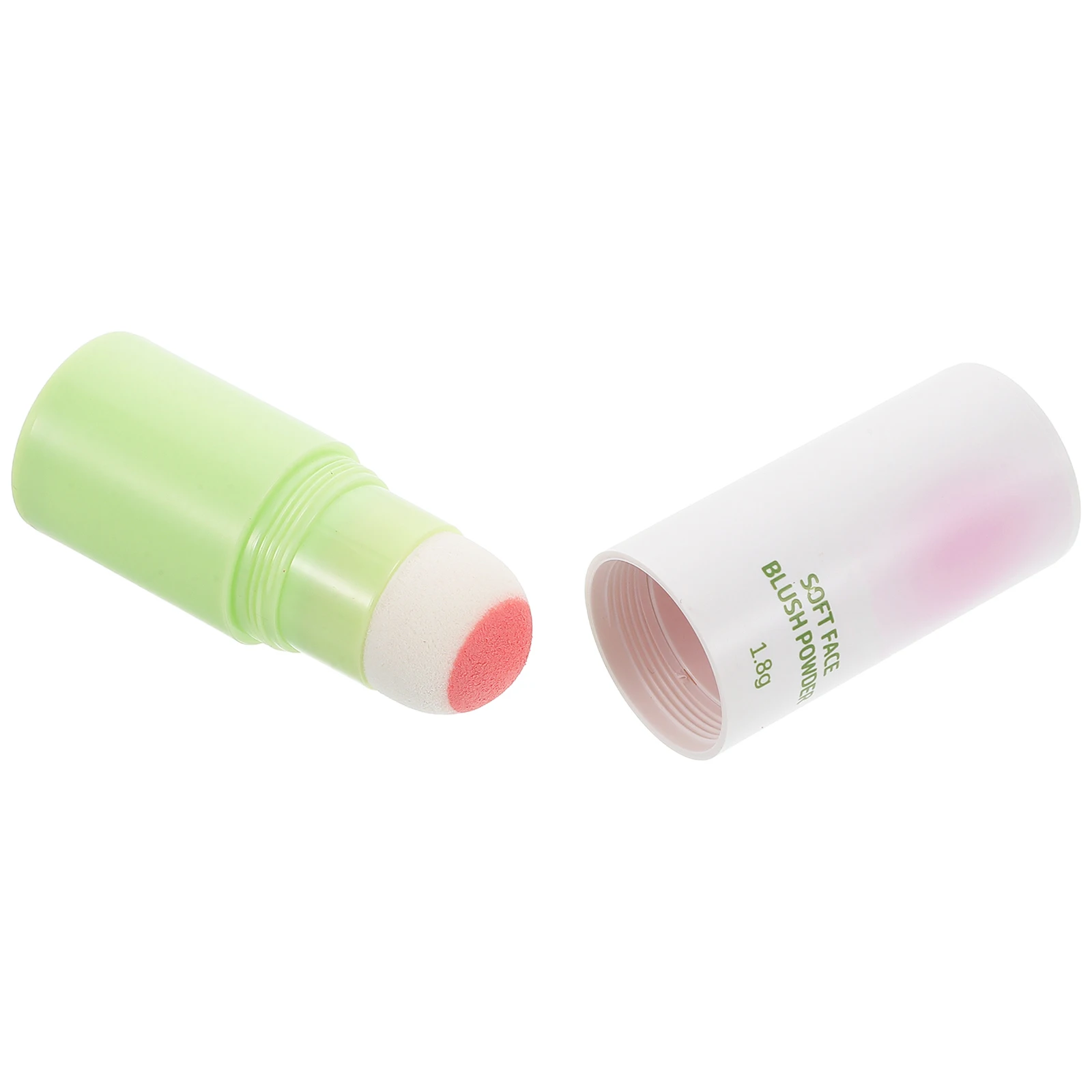 

Blush Stick Pink Sponge Tip Longlasting Makeup Rouge Cream Compact Cheek/Foundation Stick Portable Moisturizing