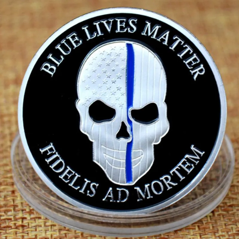New York Blue life crafts coin 999 Silver and gold plated commemorative stamp relief commemorative stamp collection gift coin