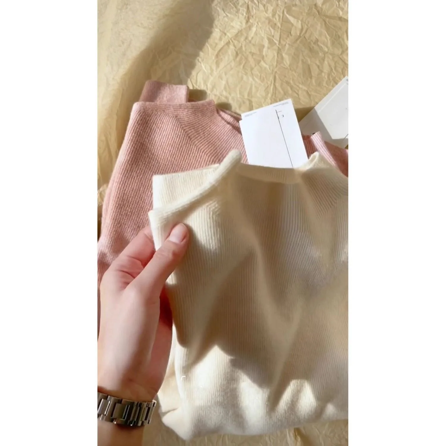 Suéter de Punto Cálido con Cuello Medio Alto para Mujer, Nuevo Modelo Otoño Invierno 2025, Ropa Interior Ajustada de Color Pu...